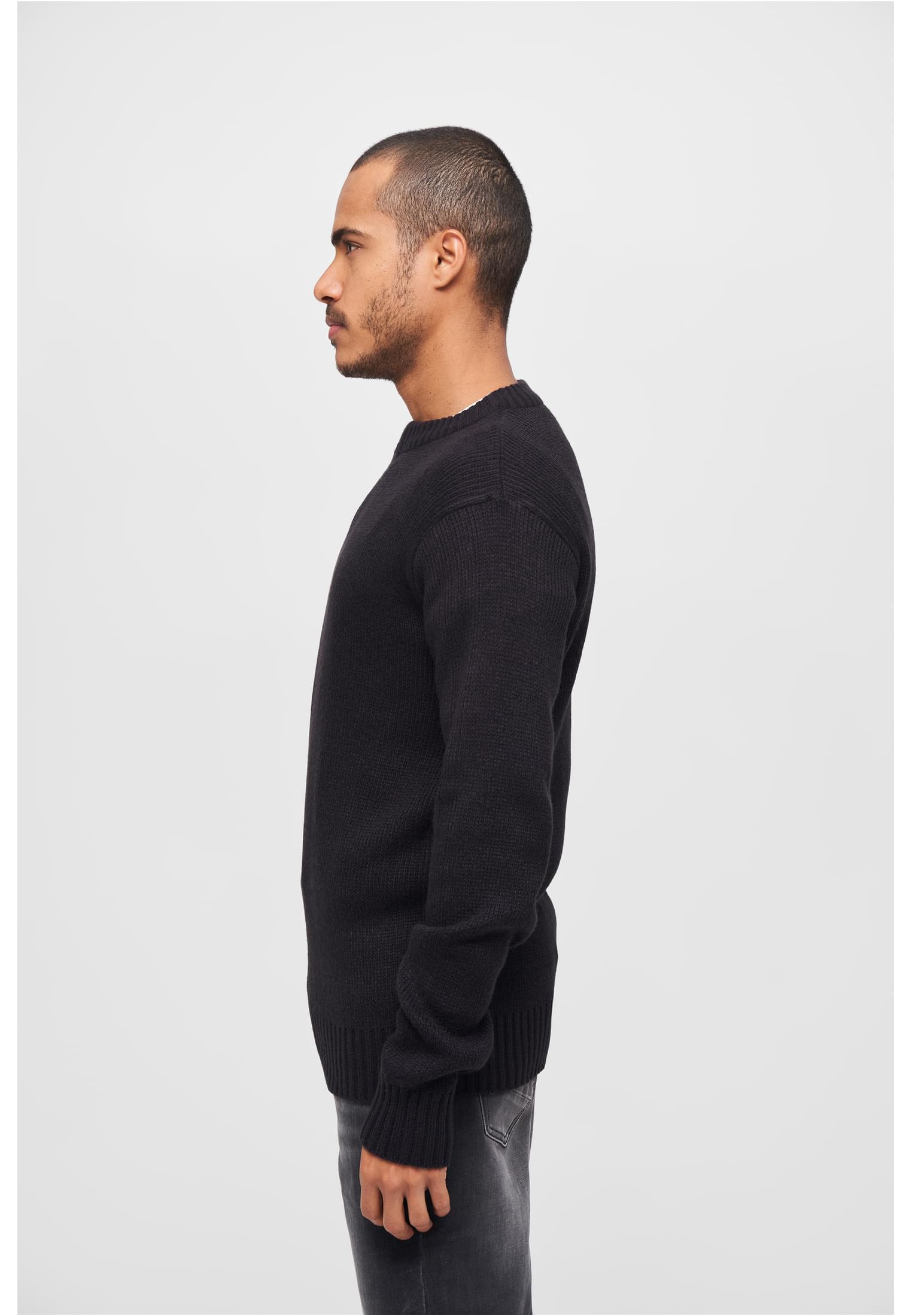 Swiss Army Pullover featuring a round neck and zipper, designed for comfort and style with knitted cuffs and hem.