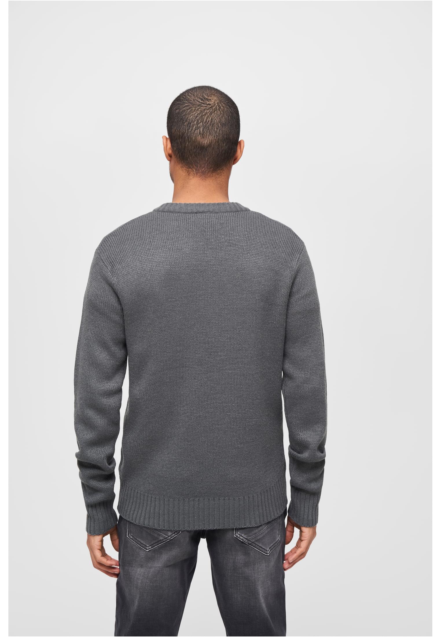 Swiss Army Pullover featuring a round neck and zipper, designed for comfort and style with knitted cuffs and hem.