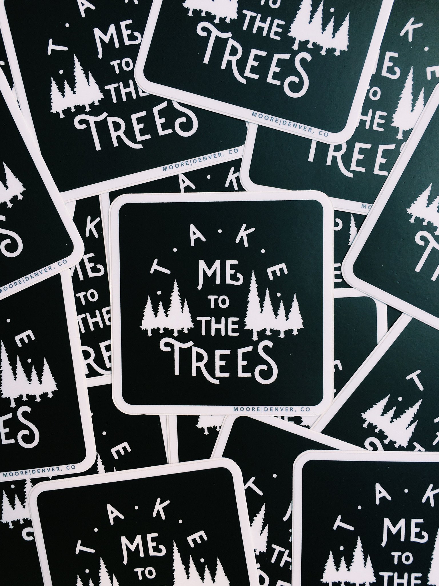 A waterproof vinyl sticker featuring a beautiful tree design with a matte finish, perfect for nature lovers.