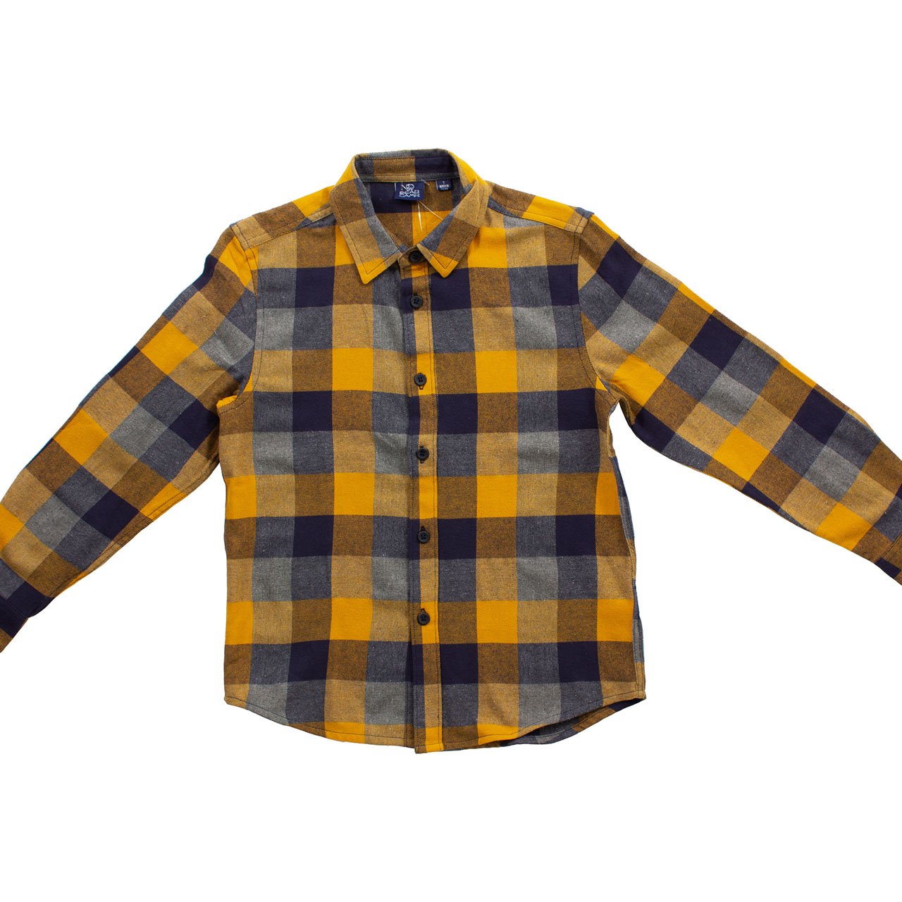 Timothy Flannel Baby shirt in sophisticated colors, featuring a classic long sleeve button-down design, perfect for little and big cubs.