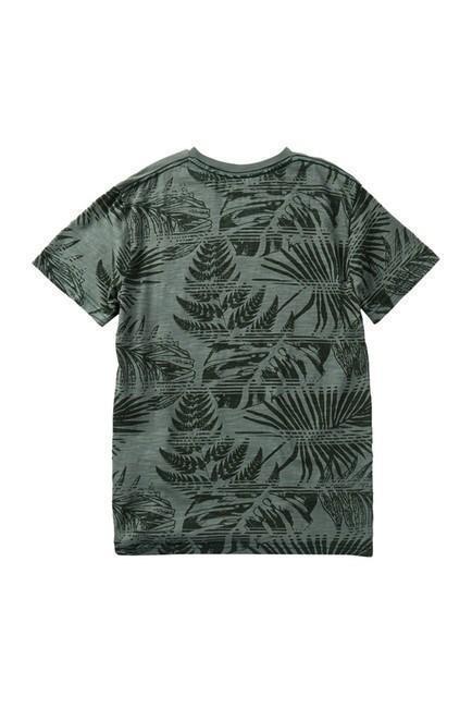 Titus Tee for boys featuring vibrant palm leaves design and patch pocket, perfect for casual wear.