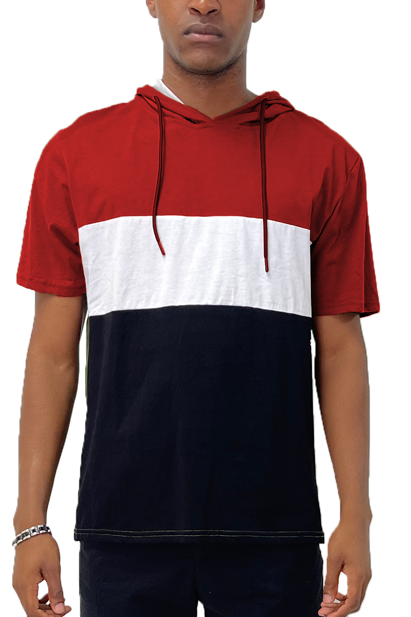 A stylish TRI COLOR BLOCK TSHIRT featuring a modern three color design, made from 100% cotton for comfort.