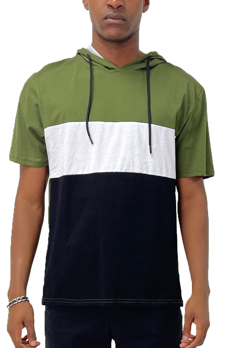 A stylish TRI COLOR BLOCK TSHIRT featuring a modern three color block design in soft 100% cotton fabric.