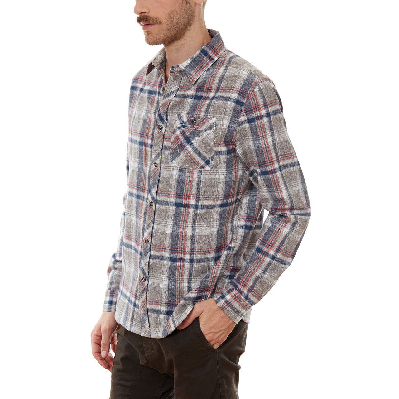 Troy Shirt in checkered pattern, showcasing its soft cotton fabric and stylish design.