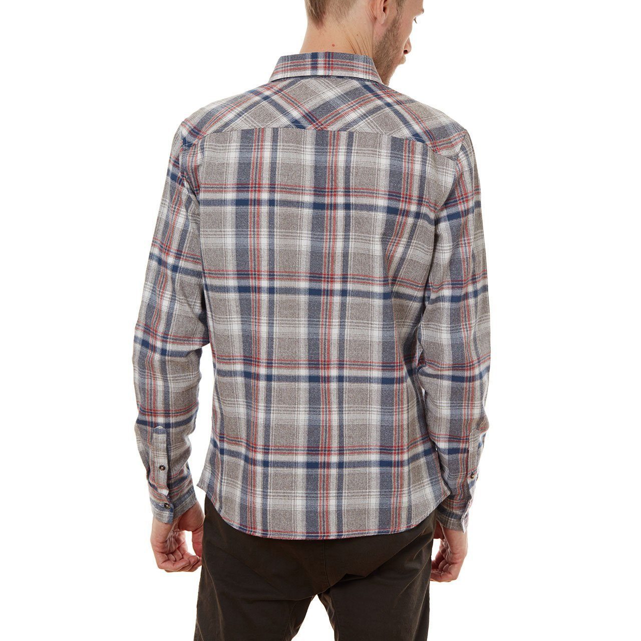 Troy Shirt in checkered pattern, showcasing its soft cotton fabric and stylish design.