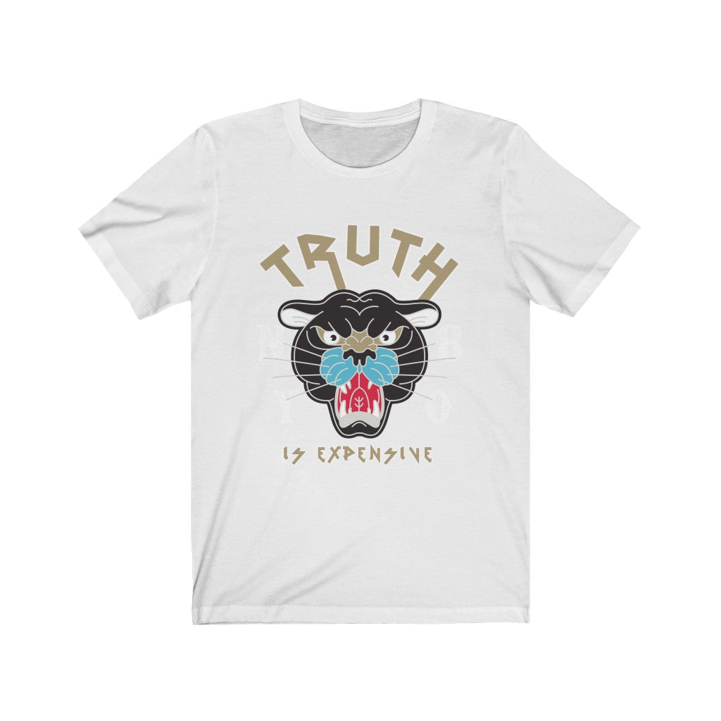 Truth is Expensive Graphic T-Shirt made from 100% soft cotton, featuring a bold vinyl print design.