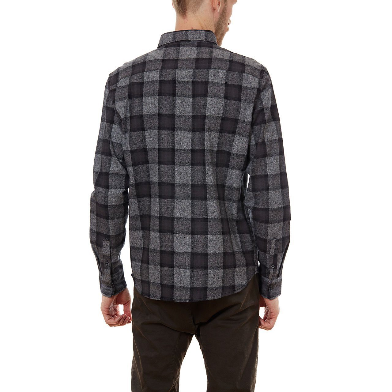 Tyson Shirt featuring a soft checkered design, long sleeves, and a patch pocket, perfect for casual outings.