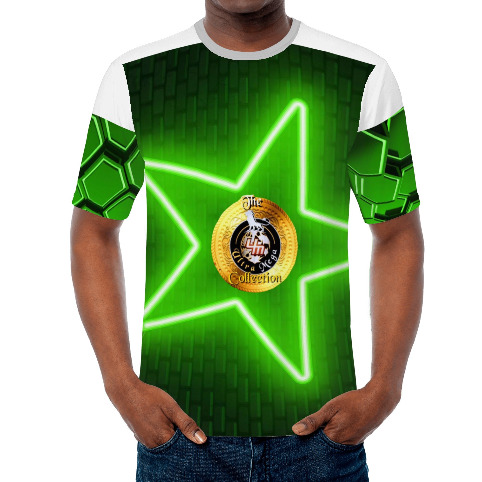 UltraStar T-shirt made from 90% polyester and 10% spandex, featuring vibrant prints and durable stitching.