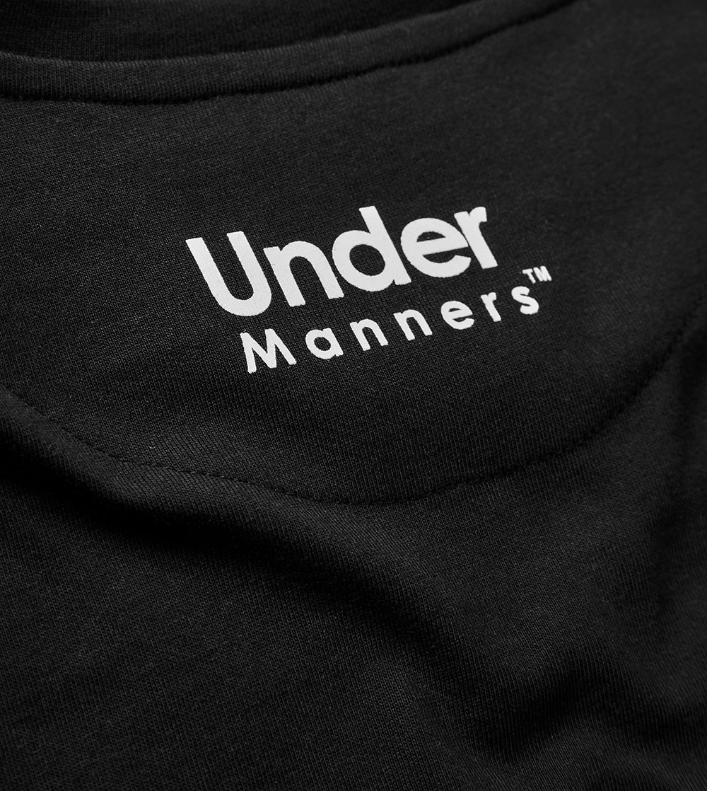 Under Manners Wings Crewneck Cotton Unisex T-Shirt featuring UM-Wings motif and relaxed fit design.