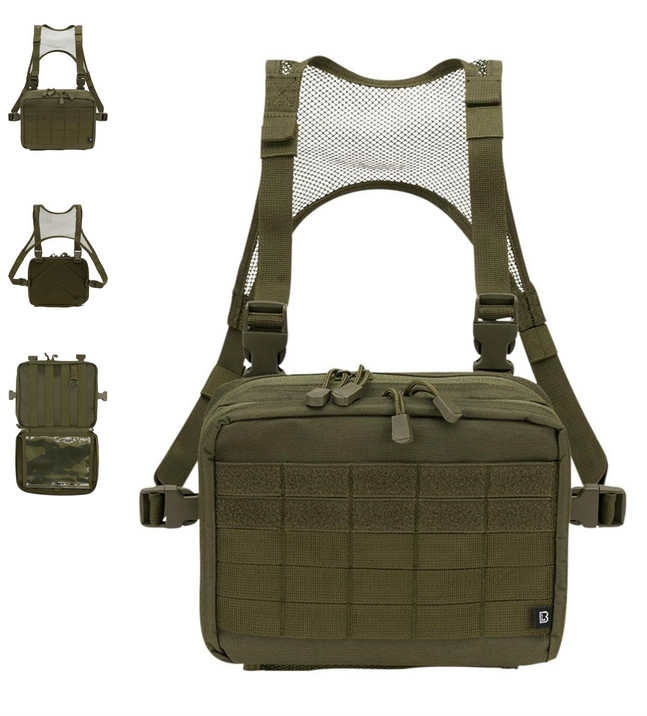 US Cooper Chest Pack Operator made of durable 600DEN polyester, featuring multiple compartments and MOLLE loops for versatile attachment options.