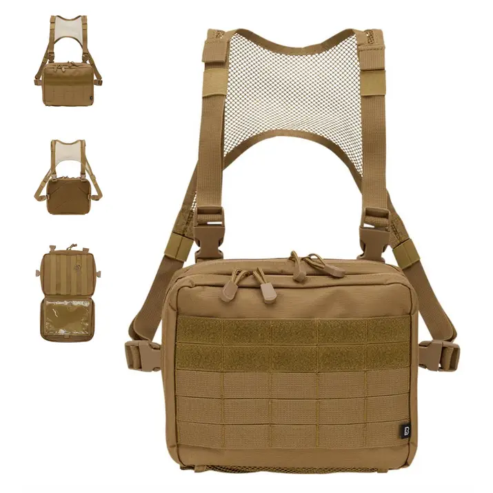 US Cooper Chest Pack Operator made of durable 600DEN polyester, featuring multiple compartments and MOLLE loops for versatile attachment options.