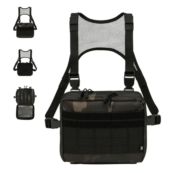 US Cooper Chest Pack Operator made of durable 600DEN polyester, featuring multiple compartments and MOLLE loops for versatile attachment options.