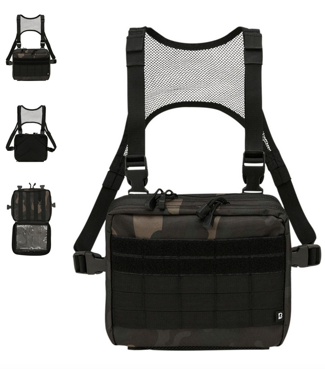 US Cooper Chest Pack Operator made of durable 600DEN polyester, featuring multiple compartments and MOLLE loops for versatile attachment options.