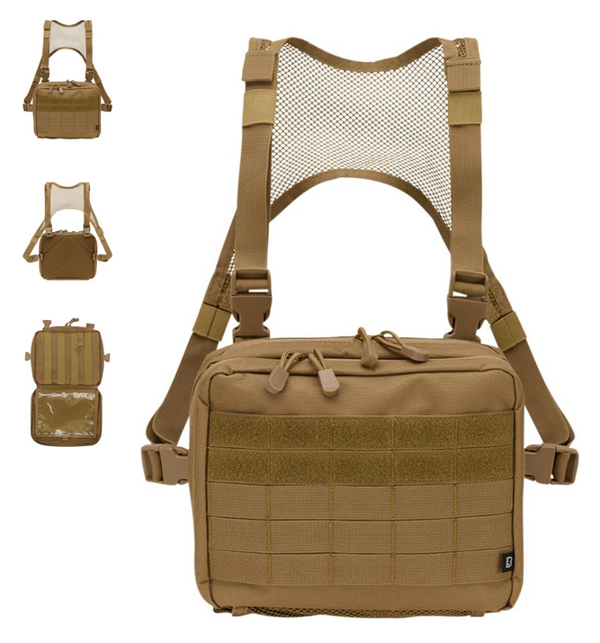 US Cooper Chest Pack Operator made of durable 600DEN polyester, featuring multiple compartments and MOLLE loops for versatile attachment options.