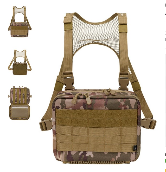 US Cooper Chest Pack Operator made of durable 600DEN polyester, featuring multiple compartments and MOLLE loops for versatile attachment options.