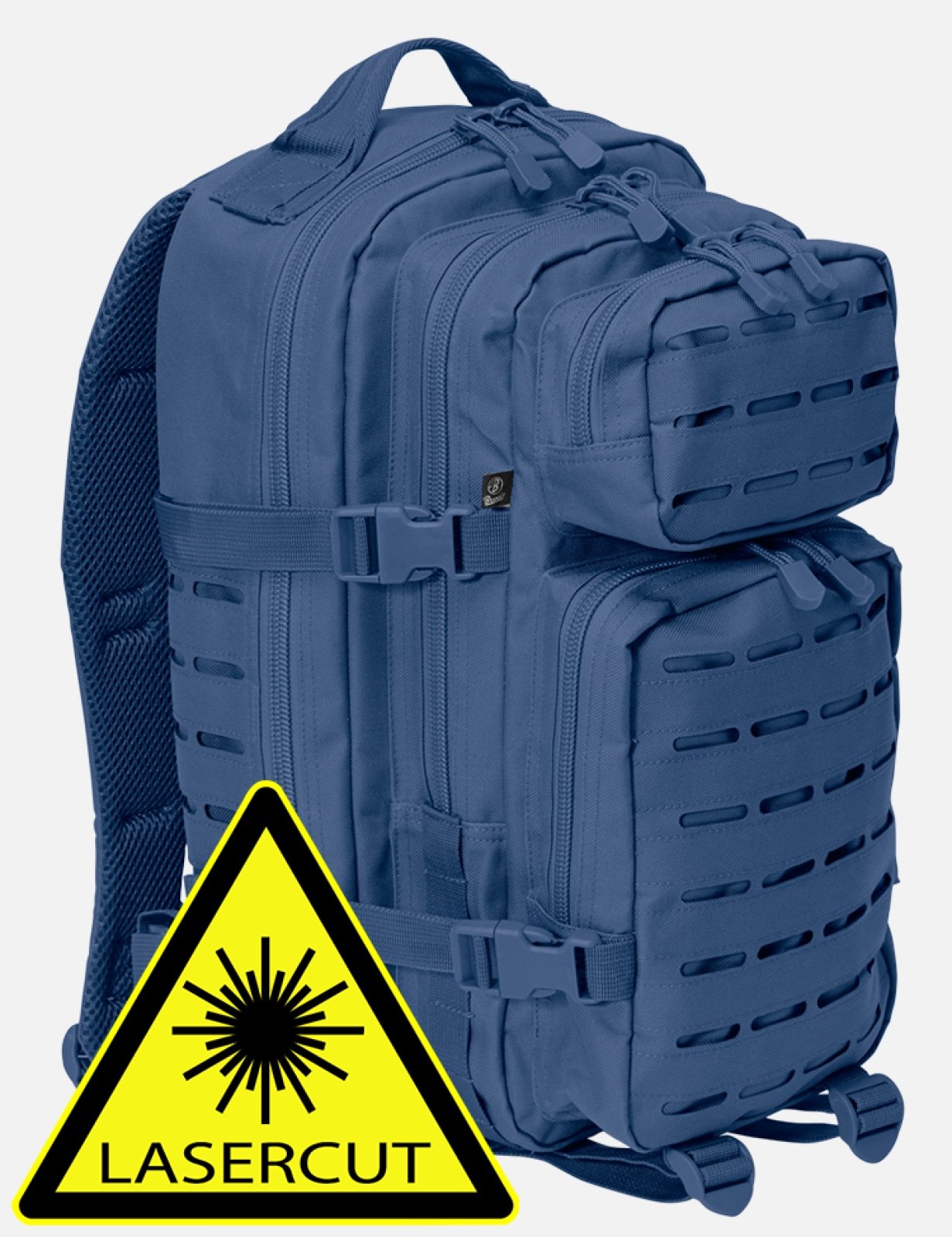 US Cooper Lasercut Medium backpack featuring a lasercut MOLLE system, padded shoulder straps, and adjustable waist strap in a tactical design.