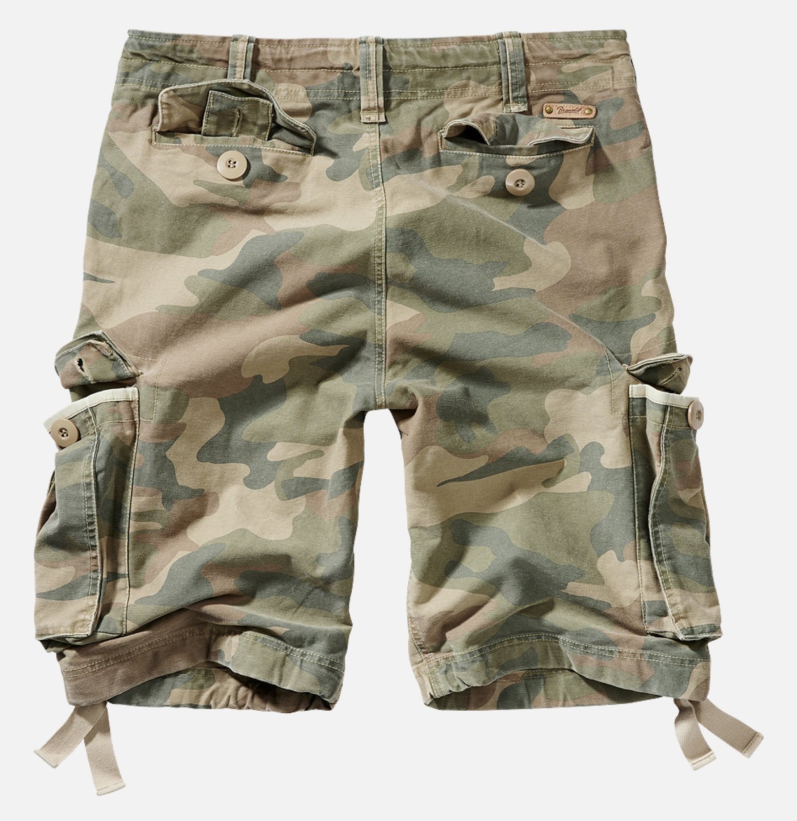 A pair of Vintage Classic Shorts made from heavy cotton, featuring a classic cargo cut, drawstring waist, and two slanted insertion pockets.