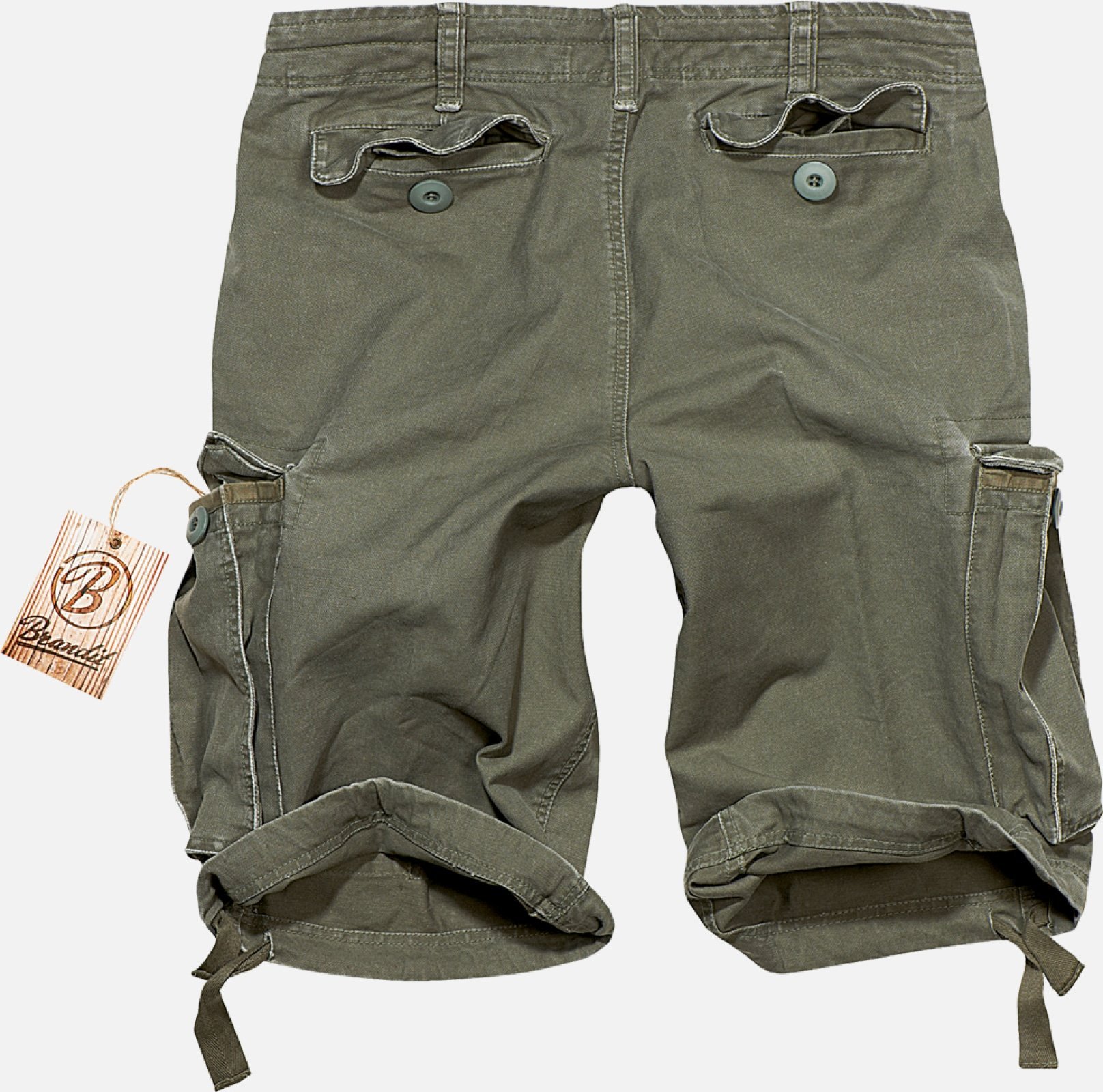 A pair of Vintage Classic Shorts made from heavy cotton, featuring a classic cargo cut, drawstring waist, and two slanted insertion pockets.