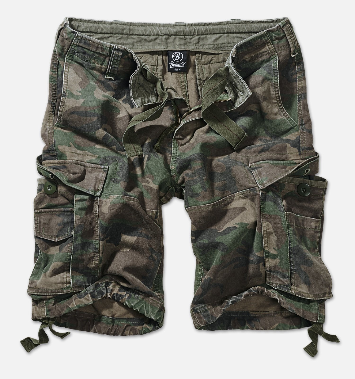 A pair of Vintage Classic Shorts made from heavy cotton, featuring a classic cargo cut, drawstring waist, and two slanted insertion pockets.