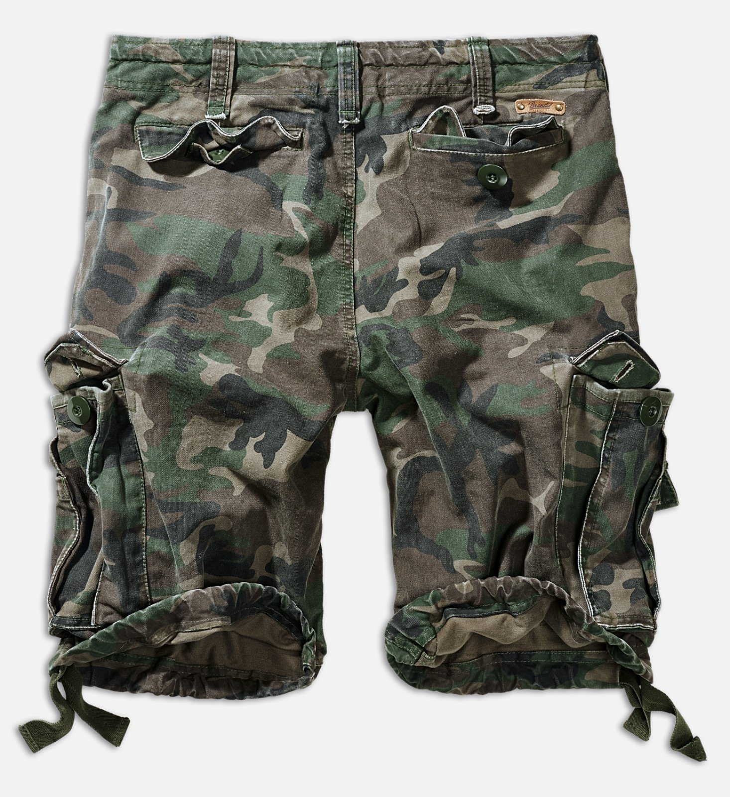 A pair of Vintage Classic Shorts made from heavy cotton, featuring a classic cargo cut, drawstring waist, and two slanted insertion pockets.