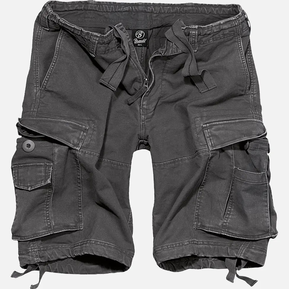 A pair of Vintage Classic Shorts made from heavy cotton, featuring a classic cargo cut, drawstring waist, and two slanted insertion pockets.