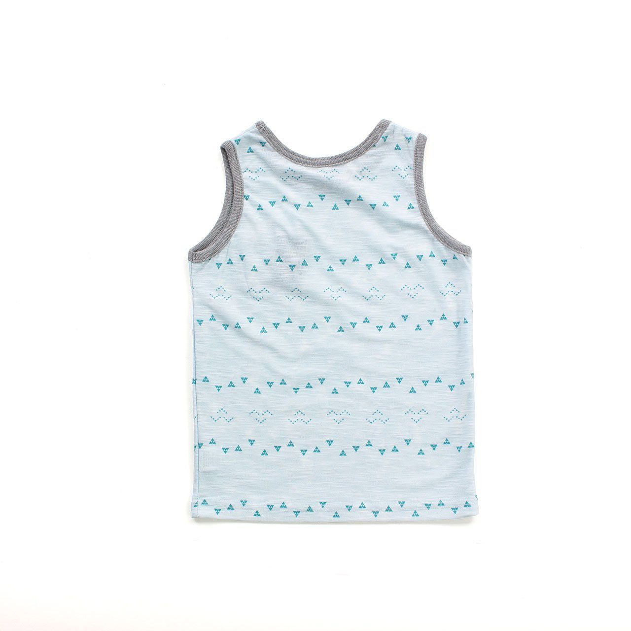 William Tank Toddler in Aqua Haze, featuring a fun printed design for active boys.