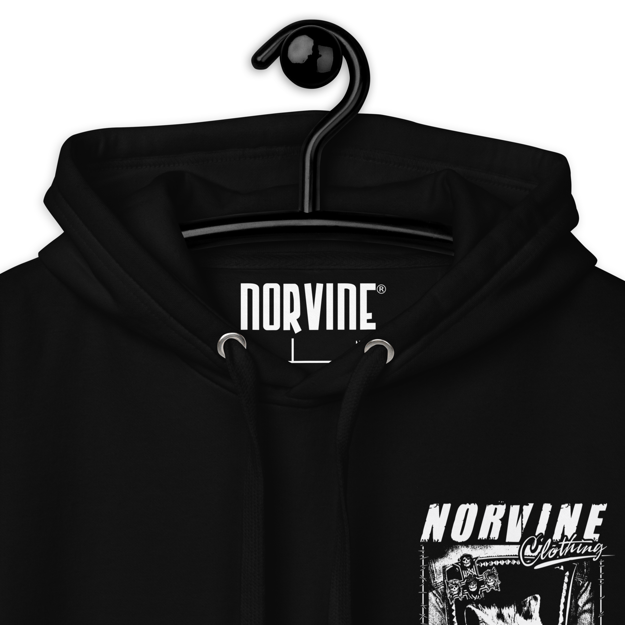 A stylish Wolf Hoodie featuring a unique wolf graphic design, soft cotton fabric, and a cozy hood, perfect for chilly evenings.