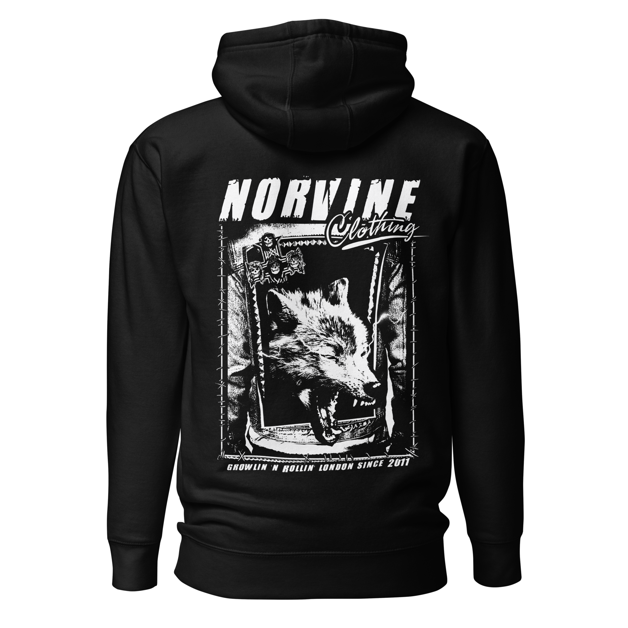 A stylish Wolf Hoodie featuring a unique wolf graphic design, soft cotton fabric, and a cozy hood, perfect for chilly evenings.