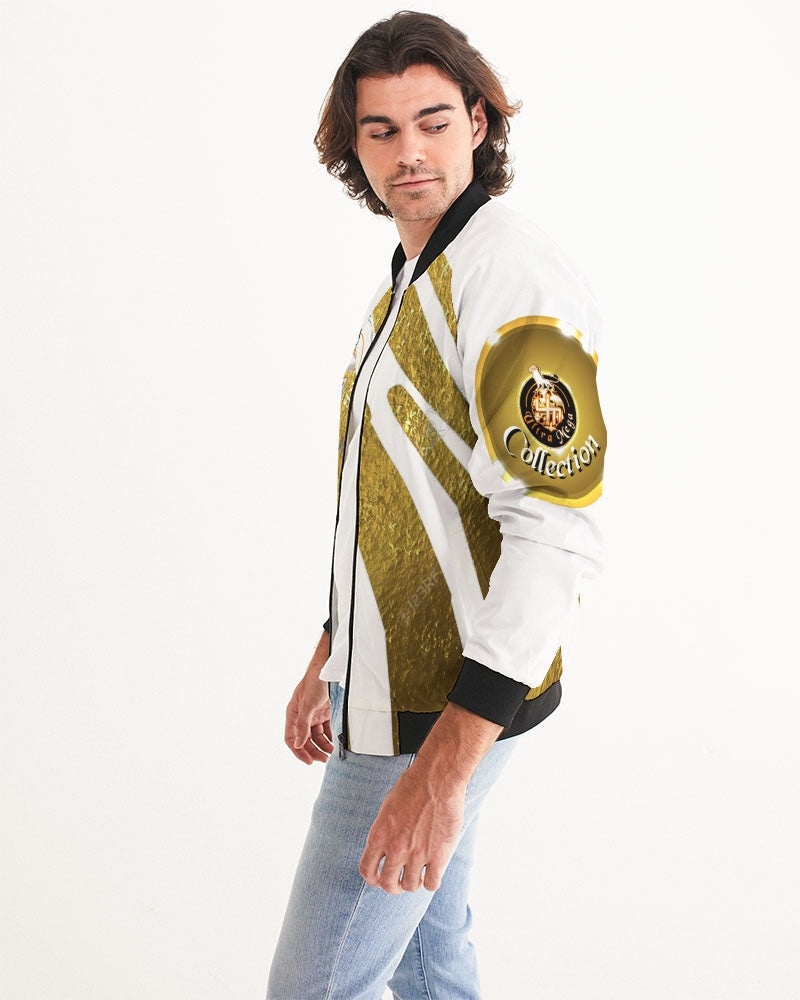 ZeePrints Men's Bomber Jacket featuring ribbed cuffs, metal zip closure, and lightweight fabric, perfect for casual wear.