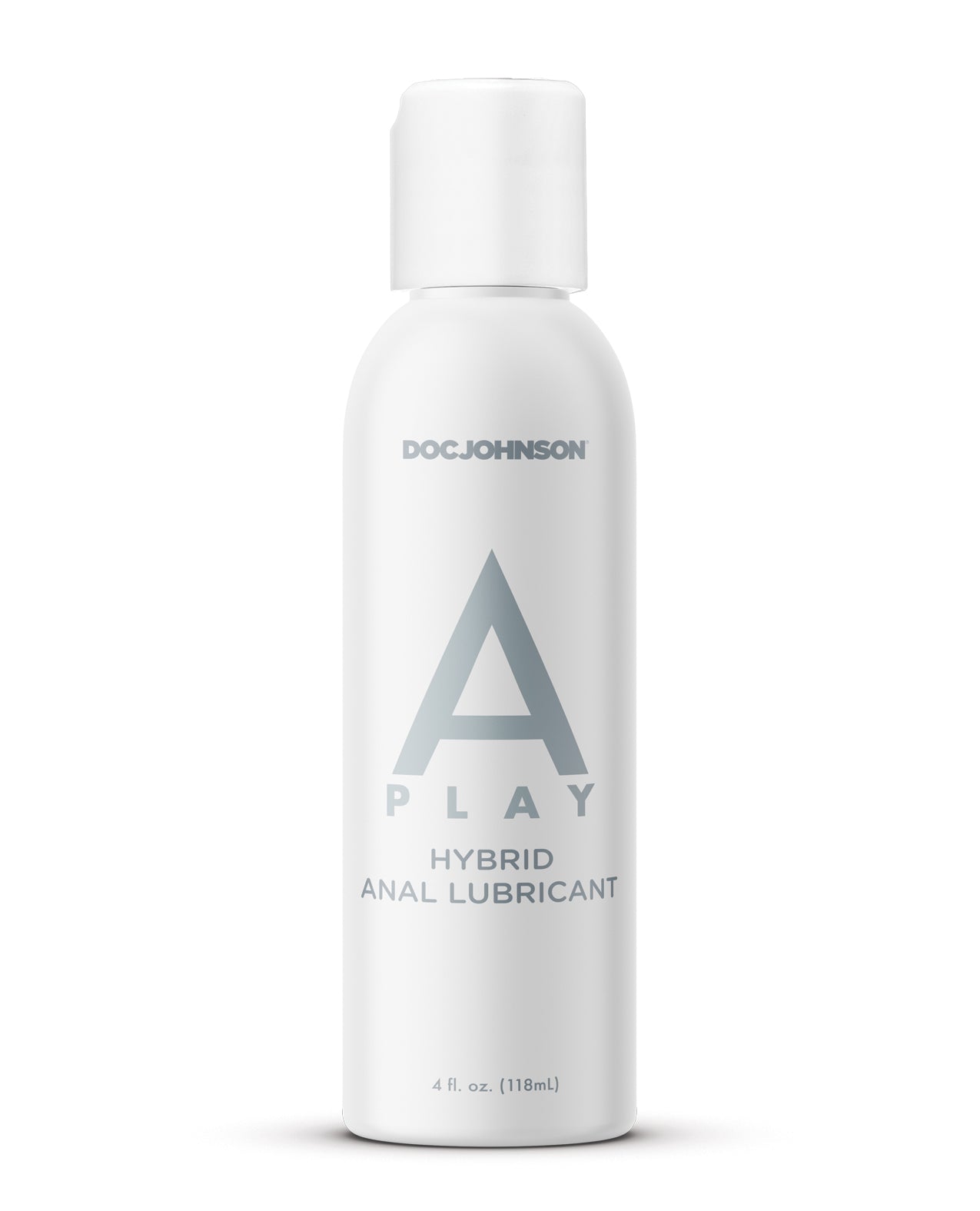 A-Play HYBRID ANAL Lubricant 4 oz bottle showcasing its sleek design and label, emphasizing its hybrid silicone and water-based formula for anal play.