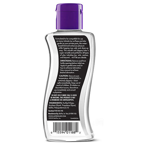 Astroglide Toy Joy 148ml water-based lubricant bottle with a sleek design, perfect for enhancing intimate experiences with toys.