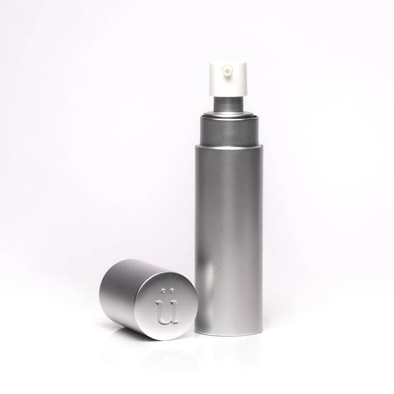 überlube Silver Good-to-Go Traveler Set with three 15ml lubricant refills in a sleek silver travel case.