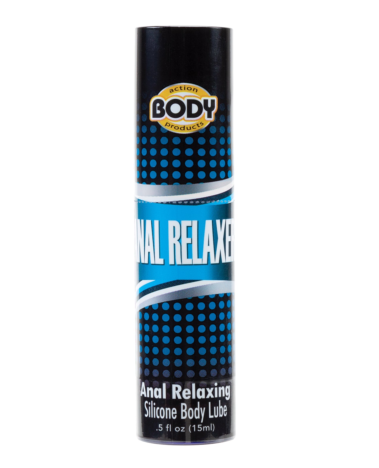 Body Action ANAL Relaxer Silicone lubricant bottle with natural oils for enhanced comfort during anal play.