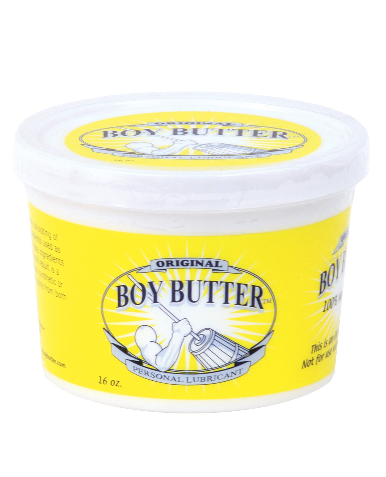 Boy Butter Original water-based lubricant bottle with a creamy texture, featuring Vitamin E and Shea Butter for enhanced intimacy.