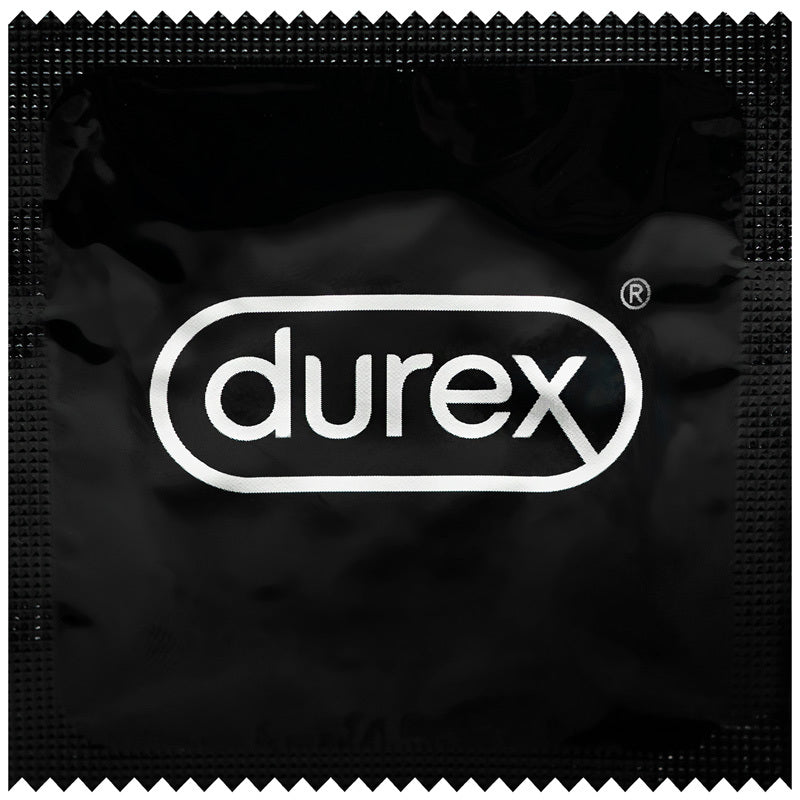 Durex Performa condoms in packaging, showcasing their Easy-On shape and transparent design.