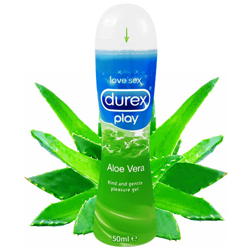 Durex Play Aloe Vera 50ml lubricant bottle with a soothing Aloe Vera design.