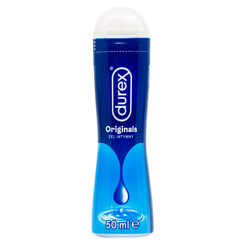 Durex Play Feel Original 50ml lubricant bottle with a sleek design, showcasing its water-based formula for sensual experiences.