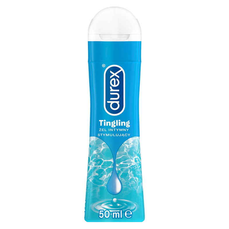 Durex Play Tingle 50ml pleasure gel bottle with a sleek design, showcasing its unique cooling and warming sensations.