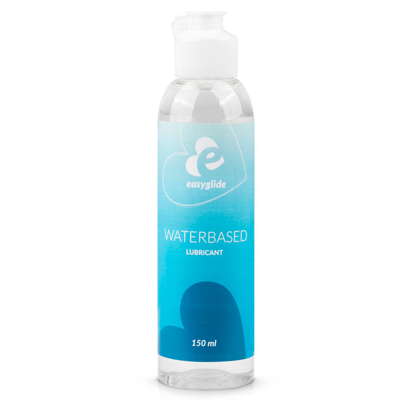 EasyGlide Water-Based lubricant 150ml bottle with a sleek design, perfect for enhancing intimacy.