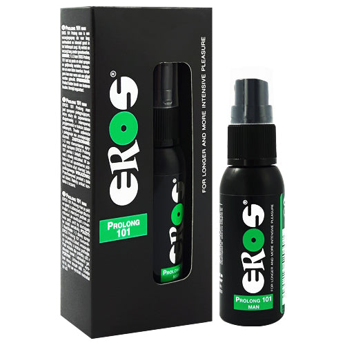 EROS 101 Prolong 30ml spray bottle designed for prolonged pleasure during intimate moments.