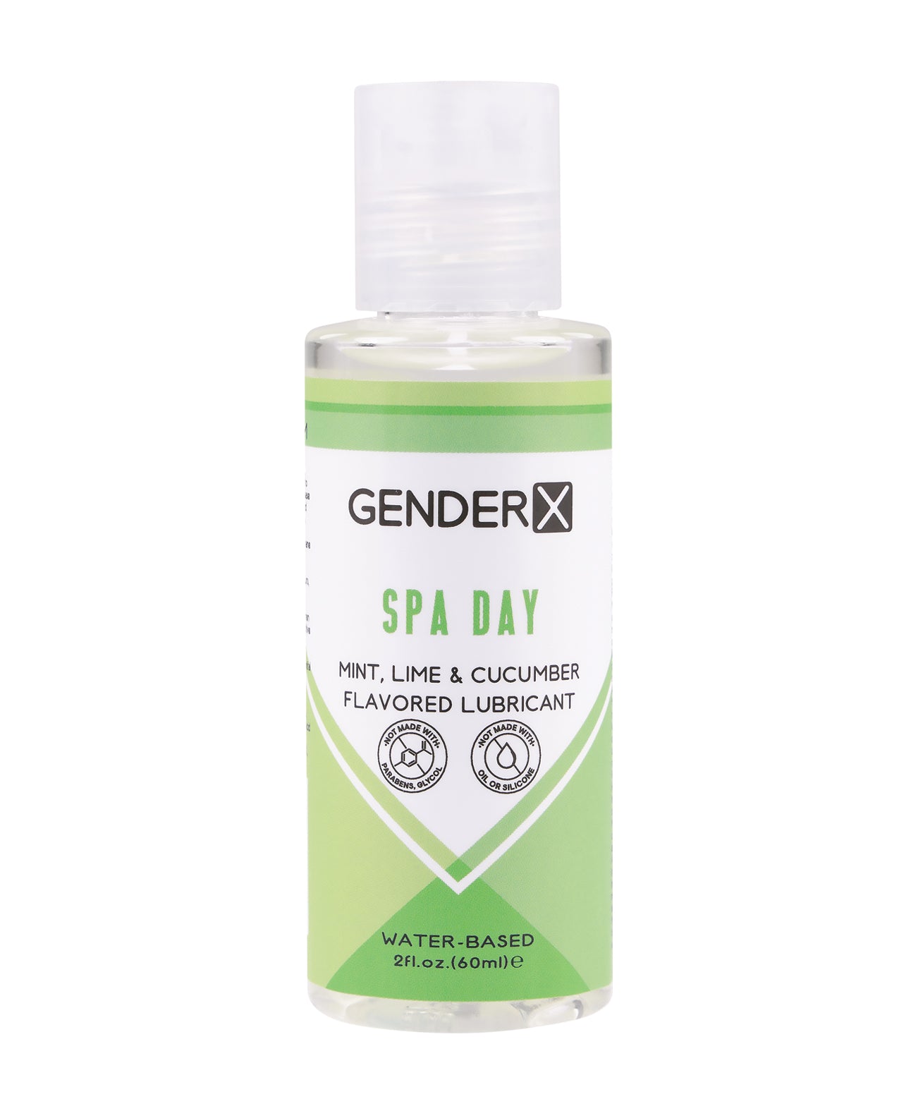 Gender X Flavored Lube Spa Day bottle with mint flavor, designed for enhancing intimate experiences.