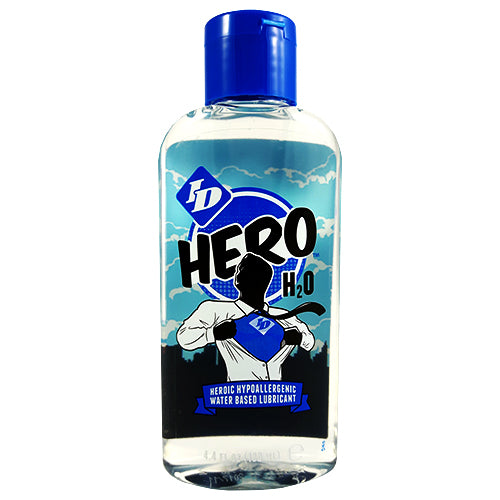 ID Hero H2O 130ml water-based lubricant bottle with a sleek design, perfect for enhancing personal pleasure.