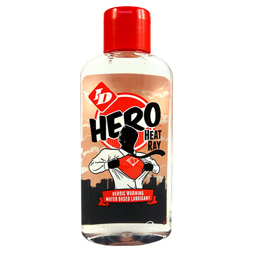 ID Hero Heat Ray 130ml water-based lubricant bottle with warming sensation feature.