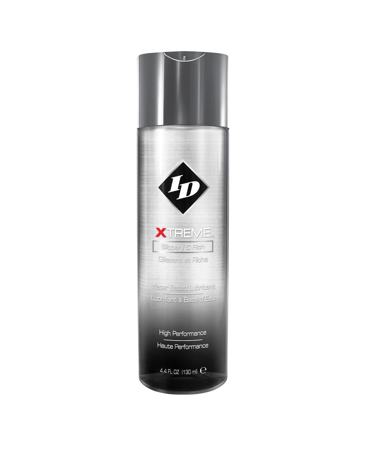 ID Xtreme personal lubricant bottle with a sleek design, showcasing its high-performance features for intense activities.