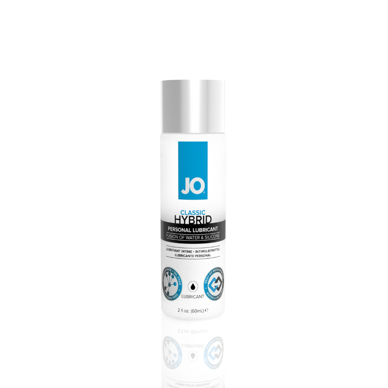 JO Classic Hybrid Original lubricant bottle showcasing its sleek design and hybrid formula.