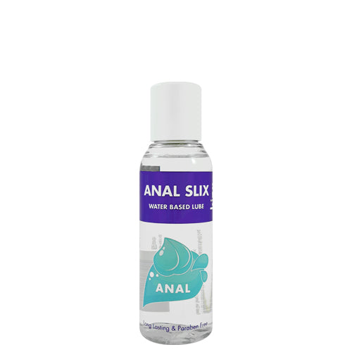 Kinx Anal Slix Water-Based lubricant bottle with a sleek design, showcasing its water-based formula for enhanced lubrication.