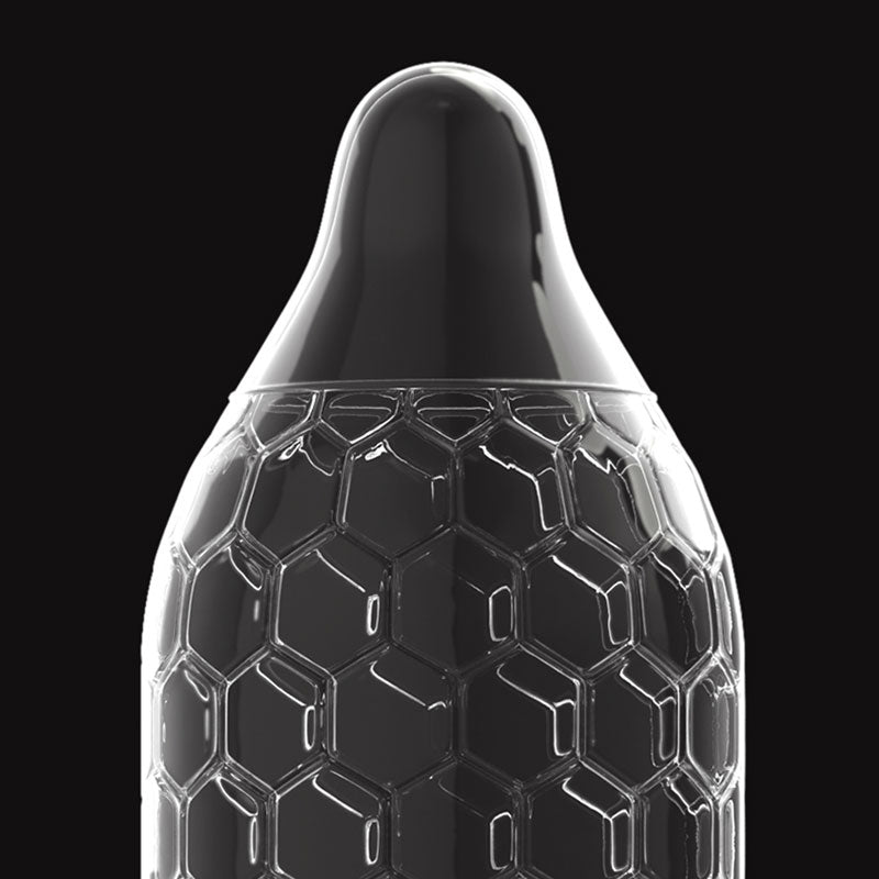 Lelo Hex Original Box 36 featuring luxury condoms with hexagonal texture for enhanced grip and sensitivity.