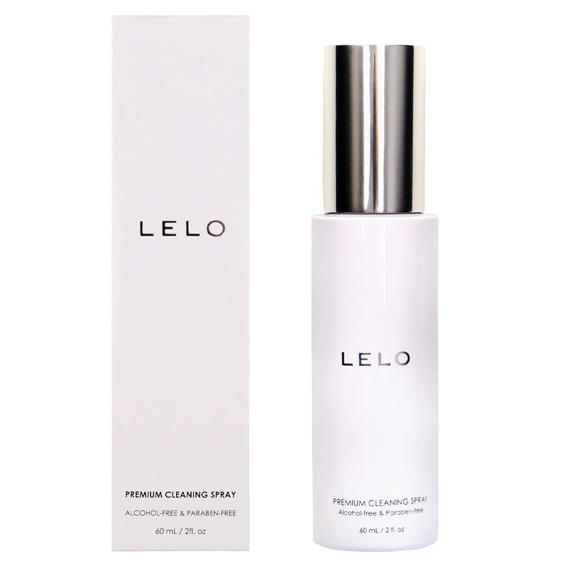 LELO Toy Cleaning Spray 60ml bottle with a sleek design, showcasing its premium quality and water-based formula for intimate hygiene.