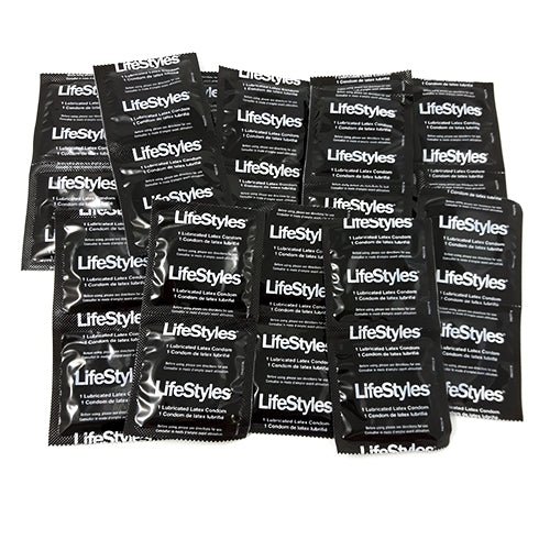 LifeStyles Tuxedo black latex condoms with a sleek design and lubricated surface for enhanced pleasure.