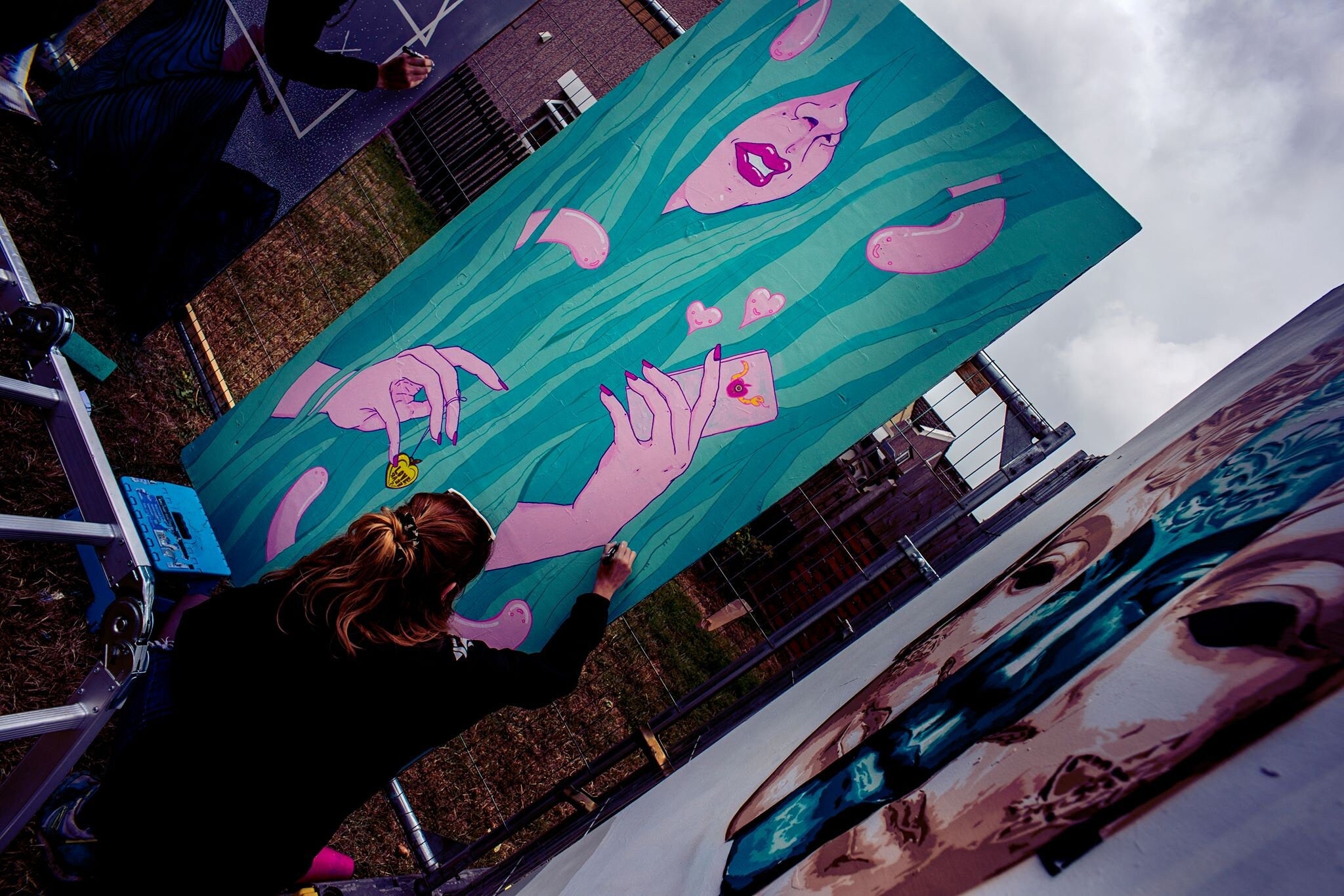 Limited edition print 'Lost In Vines' featuring vibrant mural art from Upfest festival, hand signed and numbered.